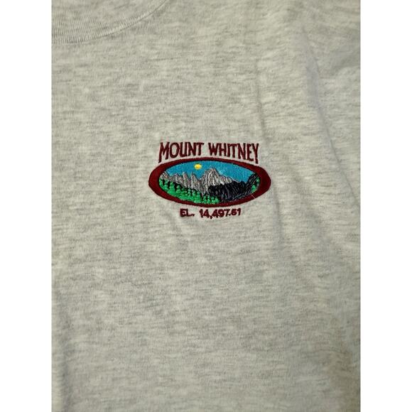 Vintage “Mt Whitney” Long Sleeve Shirt Heathered Gray Size Large No Tag EUC - Picture 5 of 5